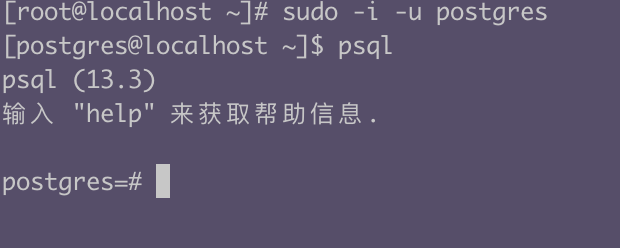 Linux切换postgres启动终端