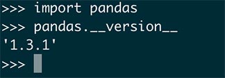 Pandas-验证安装是否成功