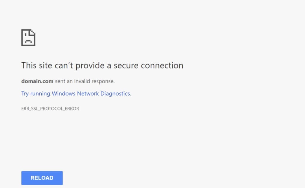 Google Chrome 中的安全连接错误