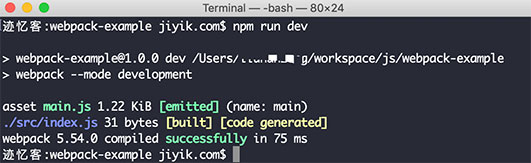 webpack 项目 npm run dev