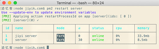 pm2 重启某个应用程序