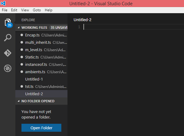 Visual Studio Code 打开