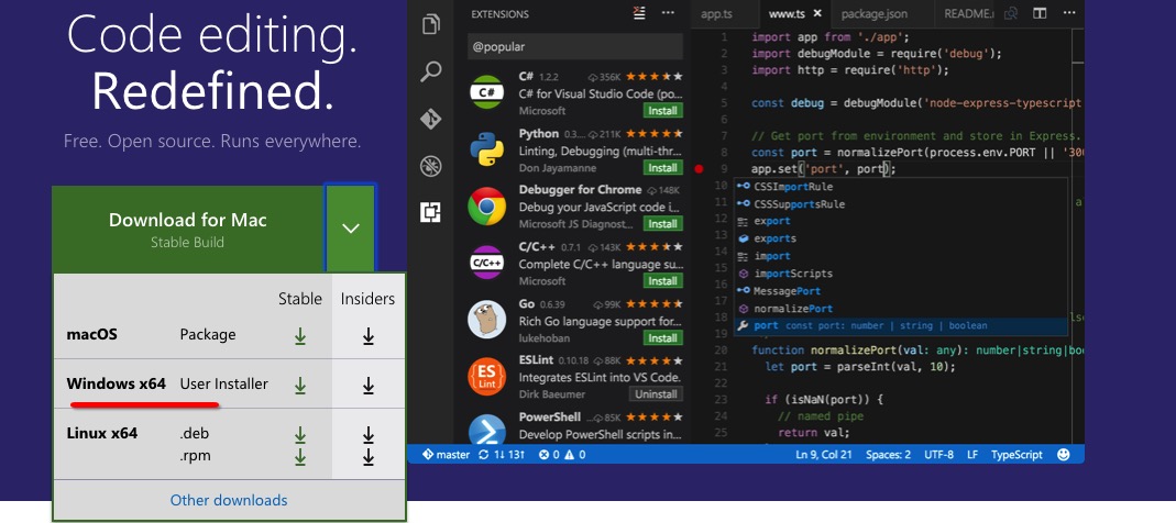 下载 Visual Studio Code