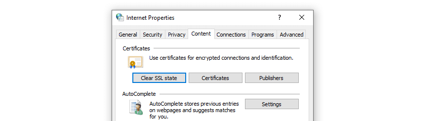 windows中清除ssl状态