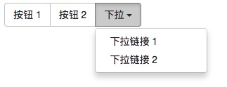 bootstrap3 嵌套的按钮组