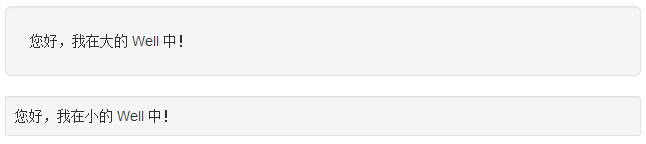 bootstrap3 Well 的尺寸大小