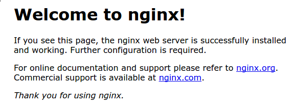 Nginx 默认的显示页面
