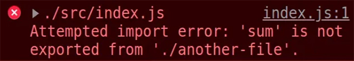 attempted import error not exported from