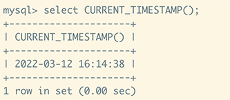 MYSQL CURRENT_TIMESTAMP