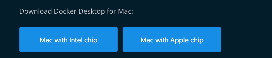 Docker install MacOS 下载