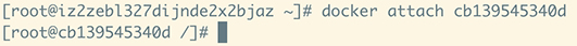 docker attach 附加容器
