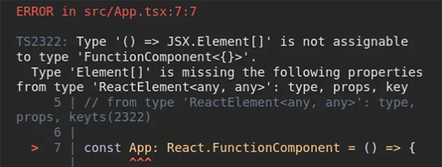 React JSXElement 错误