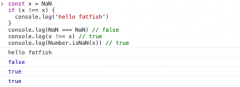 Javascript 面试问题： “x !== x” 能否返回 True