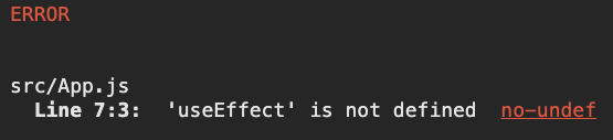 React useEffect is not defined
