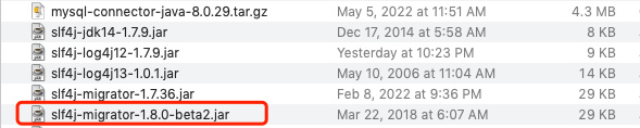 SLF4J migrator jar 包