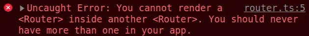 React You cannot render a Router inside another Router