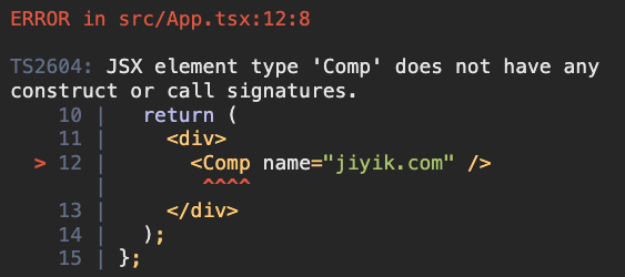 React JSX element type does not have any construct or call signatures