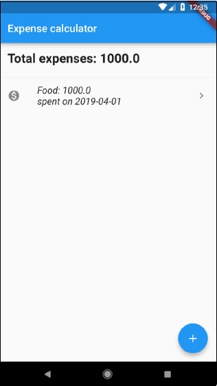 flutter expense calculator