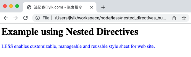 Less 嵌套指令