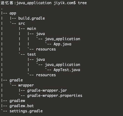 gradle java 应用程序目录结构