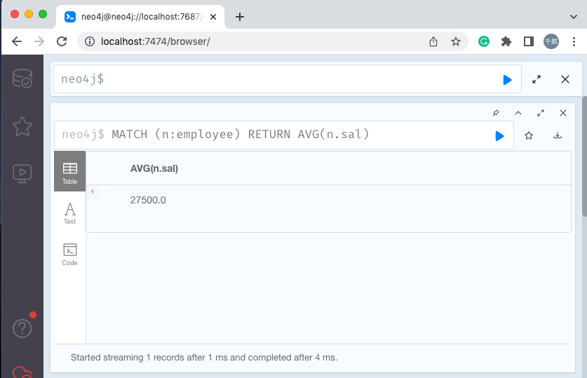 neo4j avg 函数