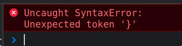 JavaScript SyntaxError- Unexpected token