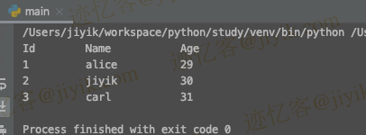 python 以表格式打印字典 键为标题