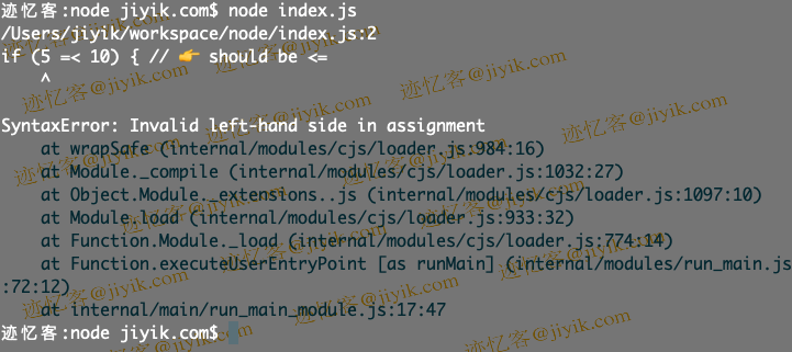 JavaScript yntaxError Assigning to rvalue