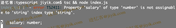 typescript Property 'salary' of type 'number' is not assignable