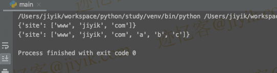 Python 中使用 list append 每个键有多个值的字典