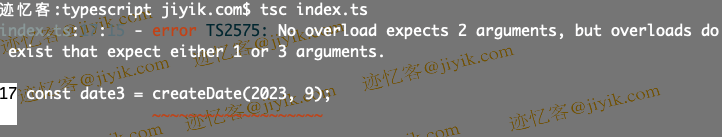 typescript error No overload expects 2 arguments