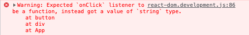 React Expected onClick listener to be a function 错误