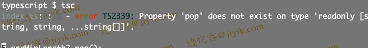 TypeScript readonly 错误