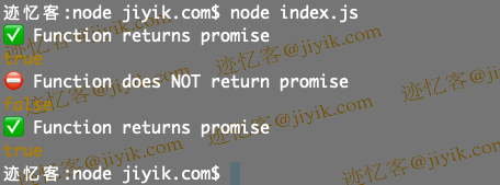 JavaScript 中检查函数是否返回的 Promise