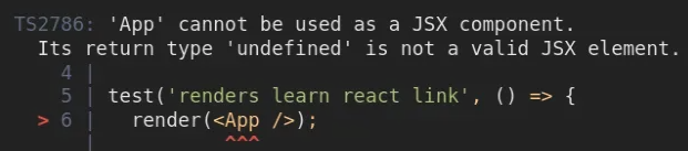 React 中 Component cannot be used as a JSX component 错误