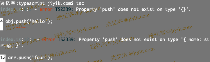 TypeScript 中 Property 'push' does not exist on type