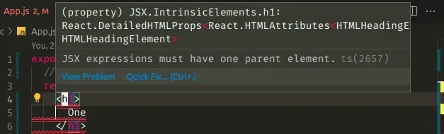 React 中 JSX expressions must have one parent element 错误