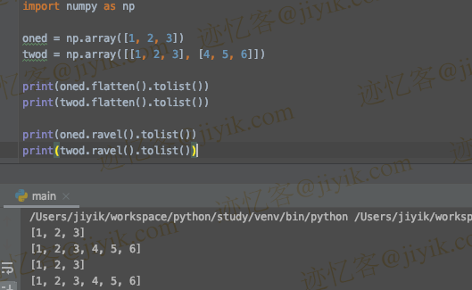 使用 tolist() flatten 和 ravel 方法将一个 NumPy 数组转换为列表