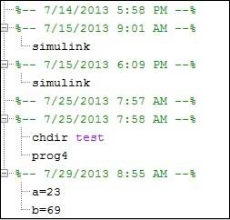 Matlab Command History