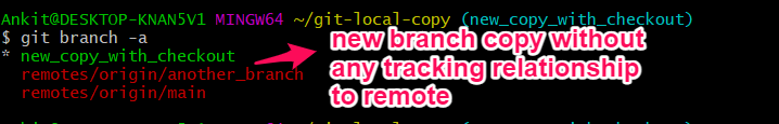 copy checkout no tracking relation