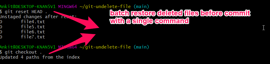 batch restore deletions