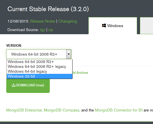 迹忆博客——Mongodb数据库学习之windows7系统下mongodb的安装截图1