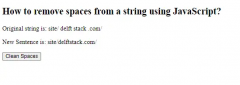 如何在 JavaScript 中删除字符串中的空格