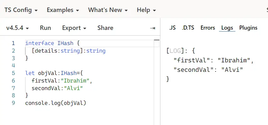 在 TypeScript 中定义 Hashmap 或 Dictionary 接口