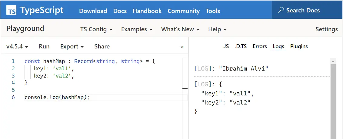 在 TypeScript 中使用记录类型创建 Hashmap 或字典