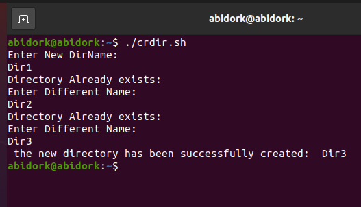 在 bash 中使用 while 循环成功创建了 Dir3