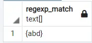 使用 regexp_match 查找匹配 1