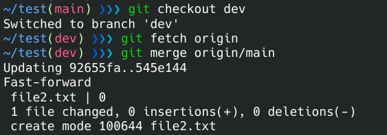 git fetch merge