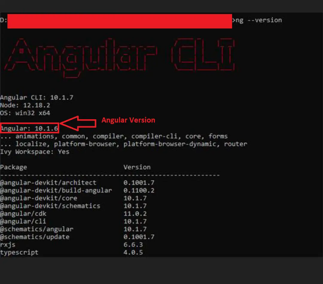 cli 中的 Angular 版本