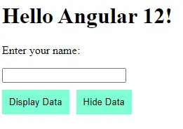在 Angular 中显示按钮点击结果的 div